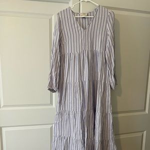 Universal thread, purple stripe dress, size extra small